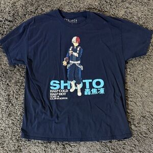 Navy Blue My Hero Academia Shoto Graphic Tee